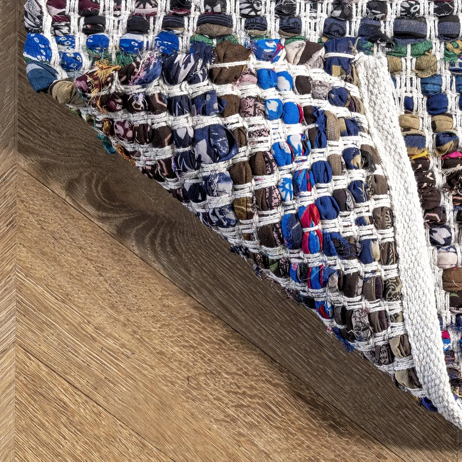 nuLOOM Rochell Hand Woven Chevron Area Rug, 5x8, Indigo