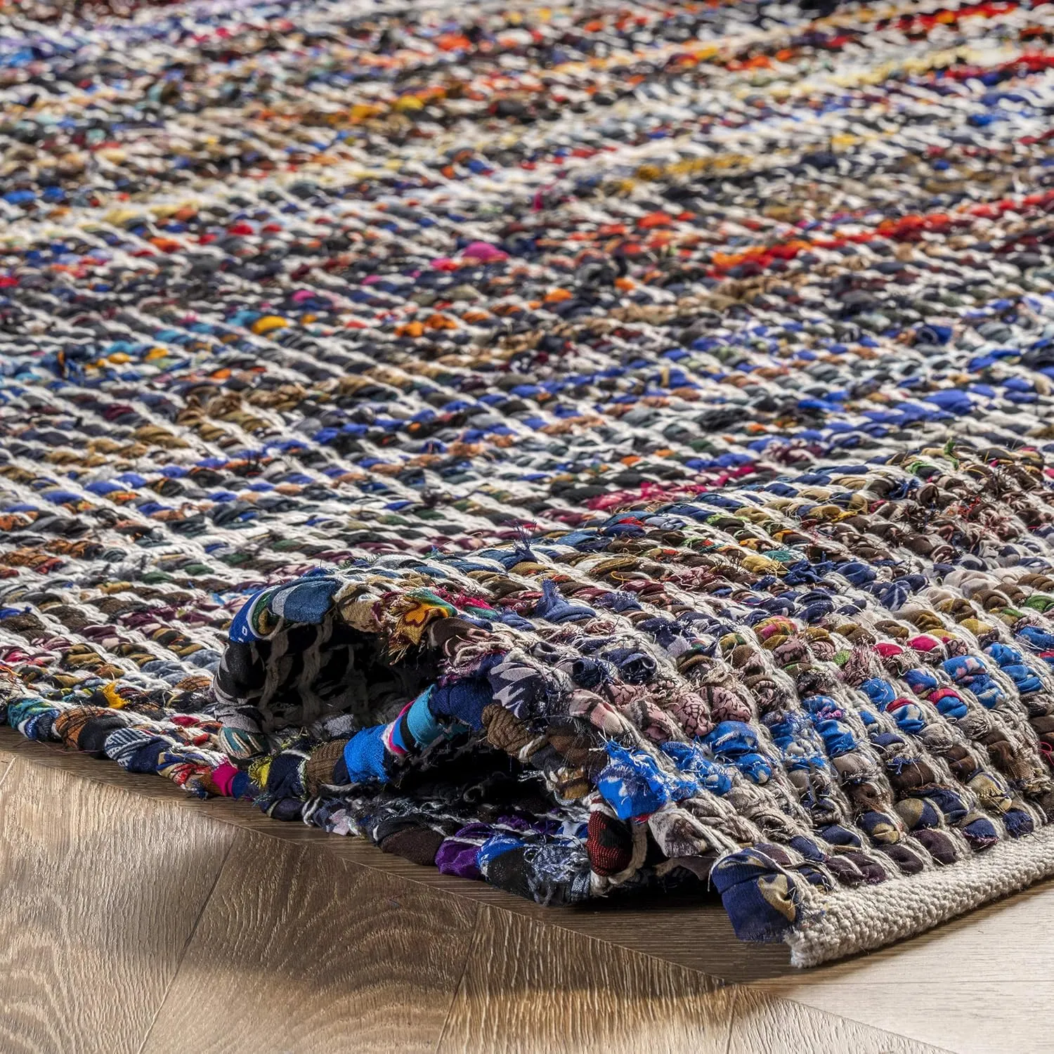 nuLOOM Rochell Hand Woven Chevron Area Rug, 5x8, Indigo