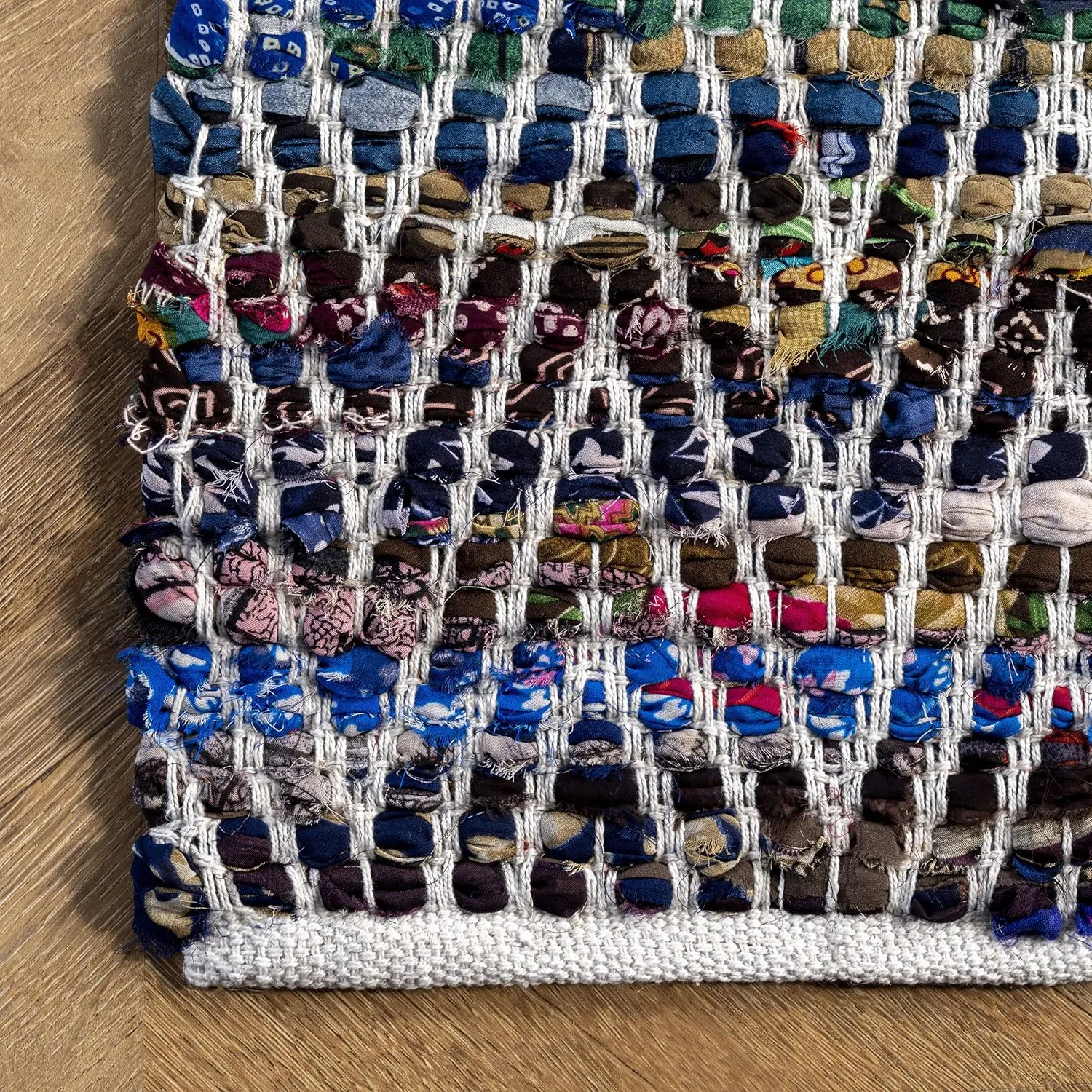 nuLOOM Rochell Hand Woven Chevron Area Rug, 5x8, Indigo