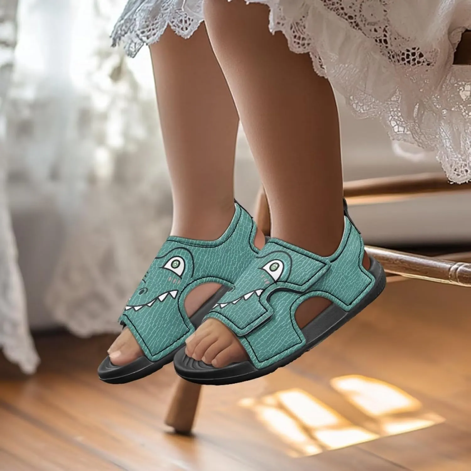 Nylon buckle Kids Cartoon Sandals for Boys Girls Suitable for Outdoor Play Walking Shoes