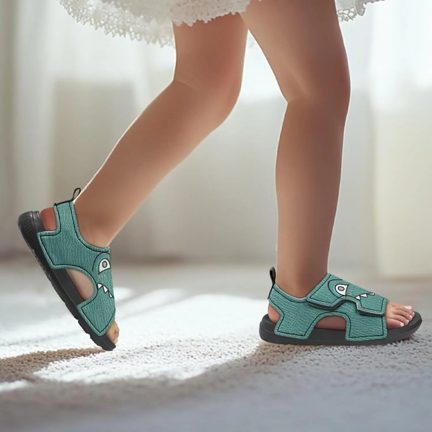 Nylon buckle Kids Cartoon Sandals for Boys Girls Suitable for Outdoor Play Walking Shoes