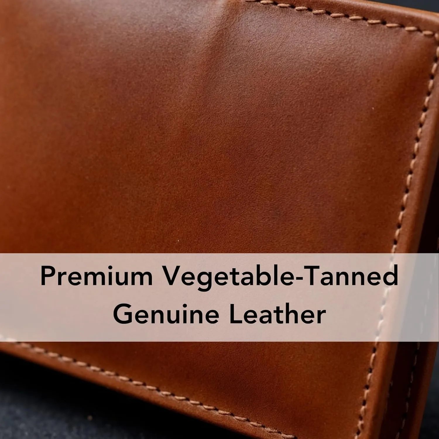 O'Hare Bags Genuine Leather Bifold Wallet for Men - RFID Blocking - Cowhide Leather - Slim, Extra Capacity Wallet - Extra Strong Stitching - Premium Gift Box (Bifold, Tan)