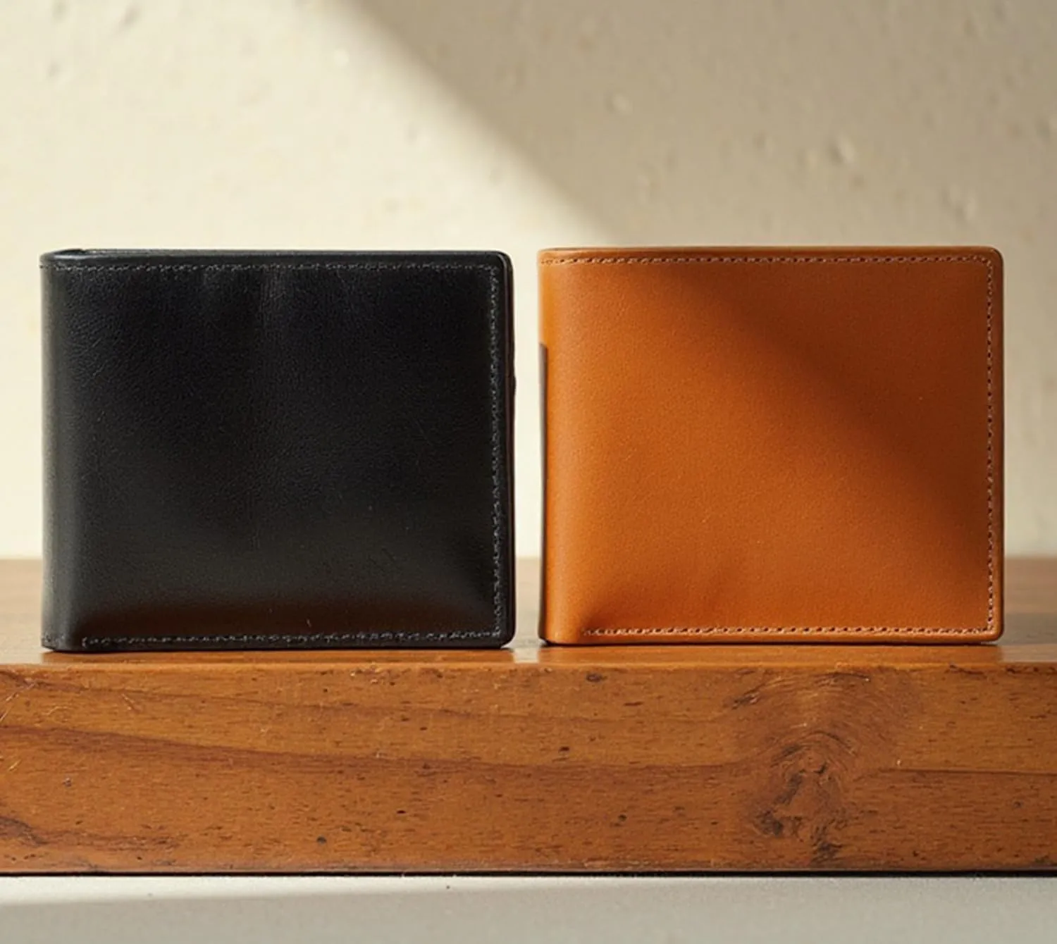 O'Hare Bags Genuine Leather Bifold Wallet for Men - RFID Blocking - Cowhide Leather - Slim, Extra Capacity Wallet - Extra Strong Stitching - Premium Gift Box (Bifold, Tan)