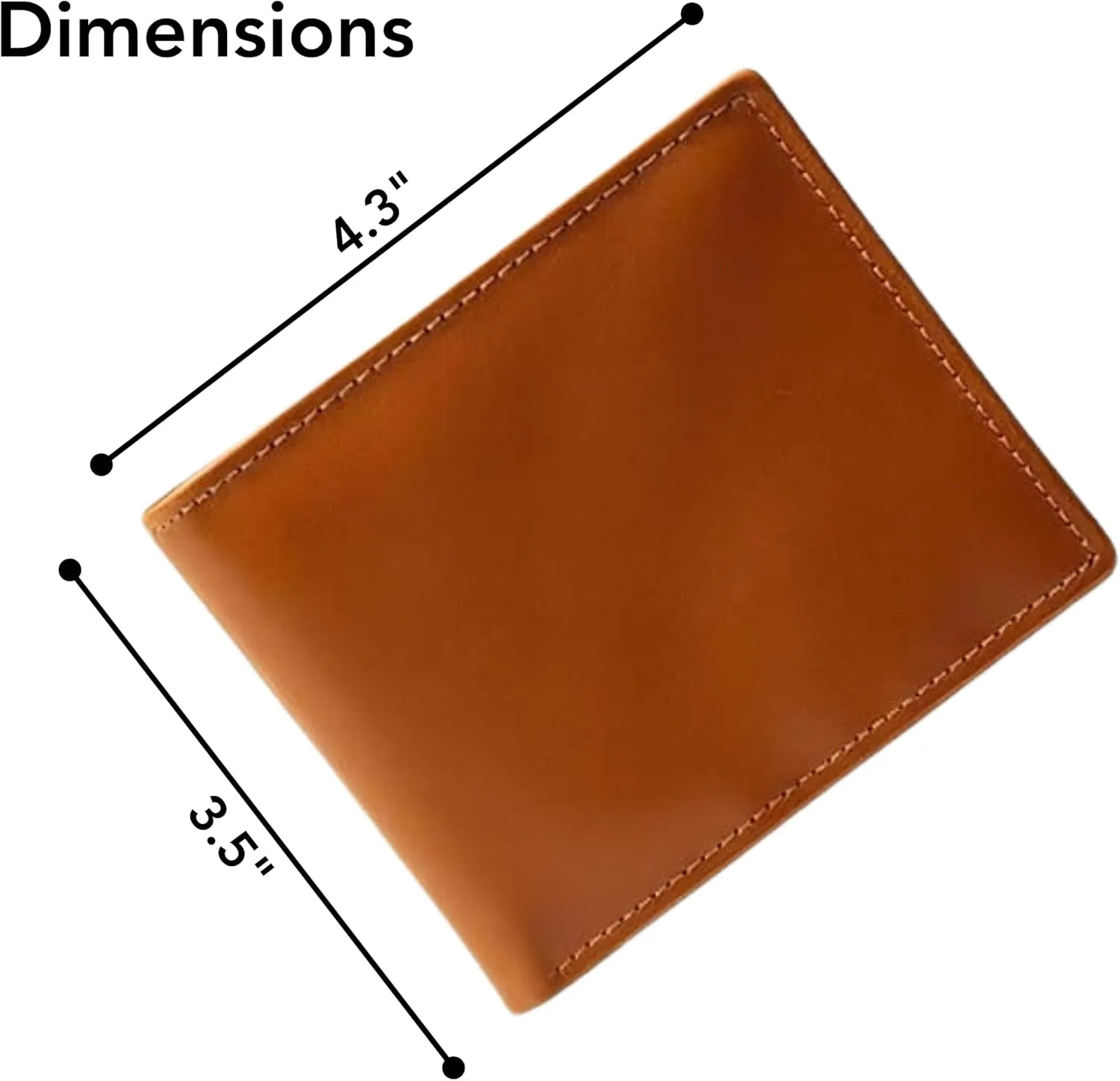 O'Hare Bags Genuine Leather Bifold Wallet for Men - RFID Blocking - Cowhide Leather - Slim, Extra Capacity Wallet - Extra Strong Stitching - Premium Gift Box (Bifold, Tan)