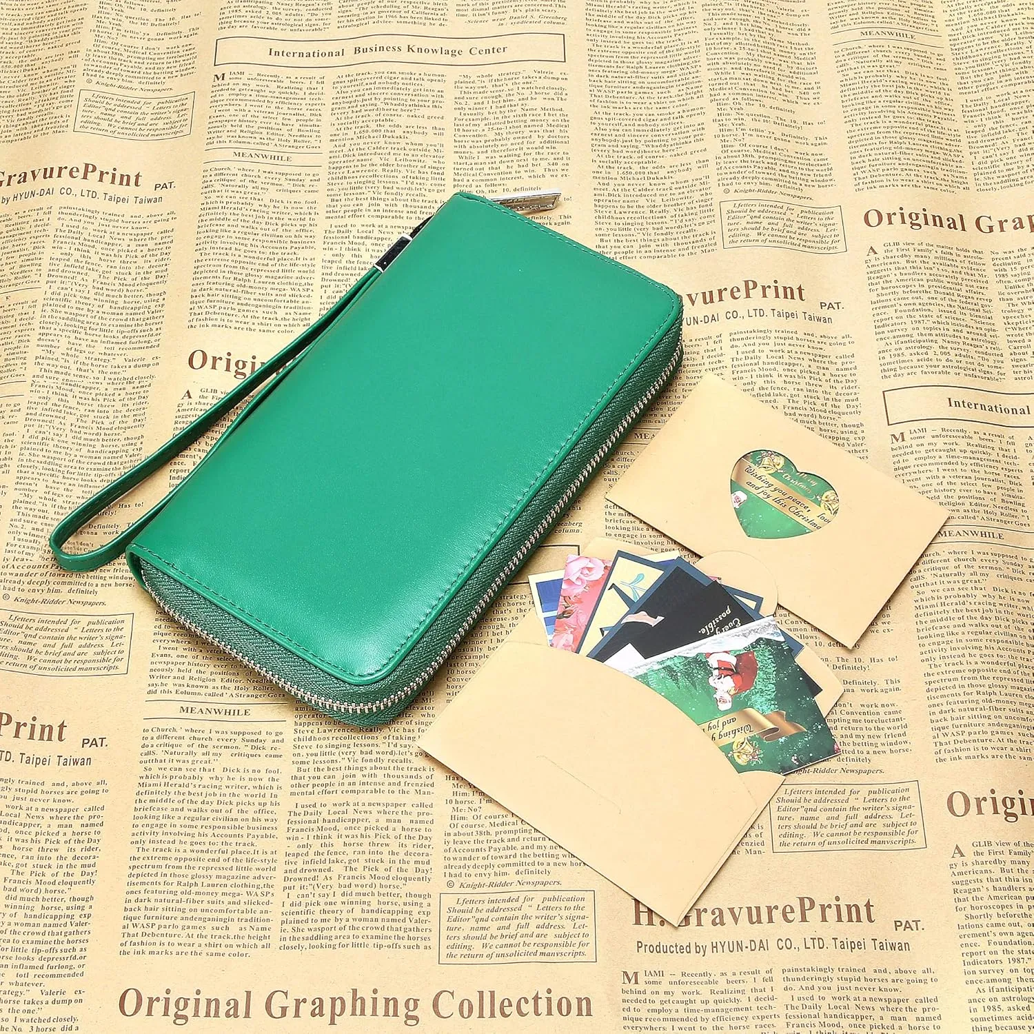 OIDERY Women Large Capacity Credit Card Wallet RFID Blocking with Removable Wristlet