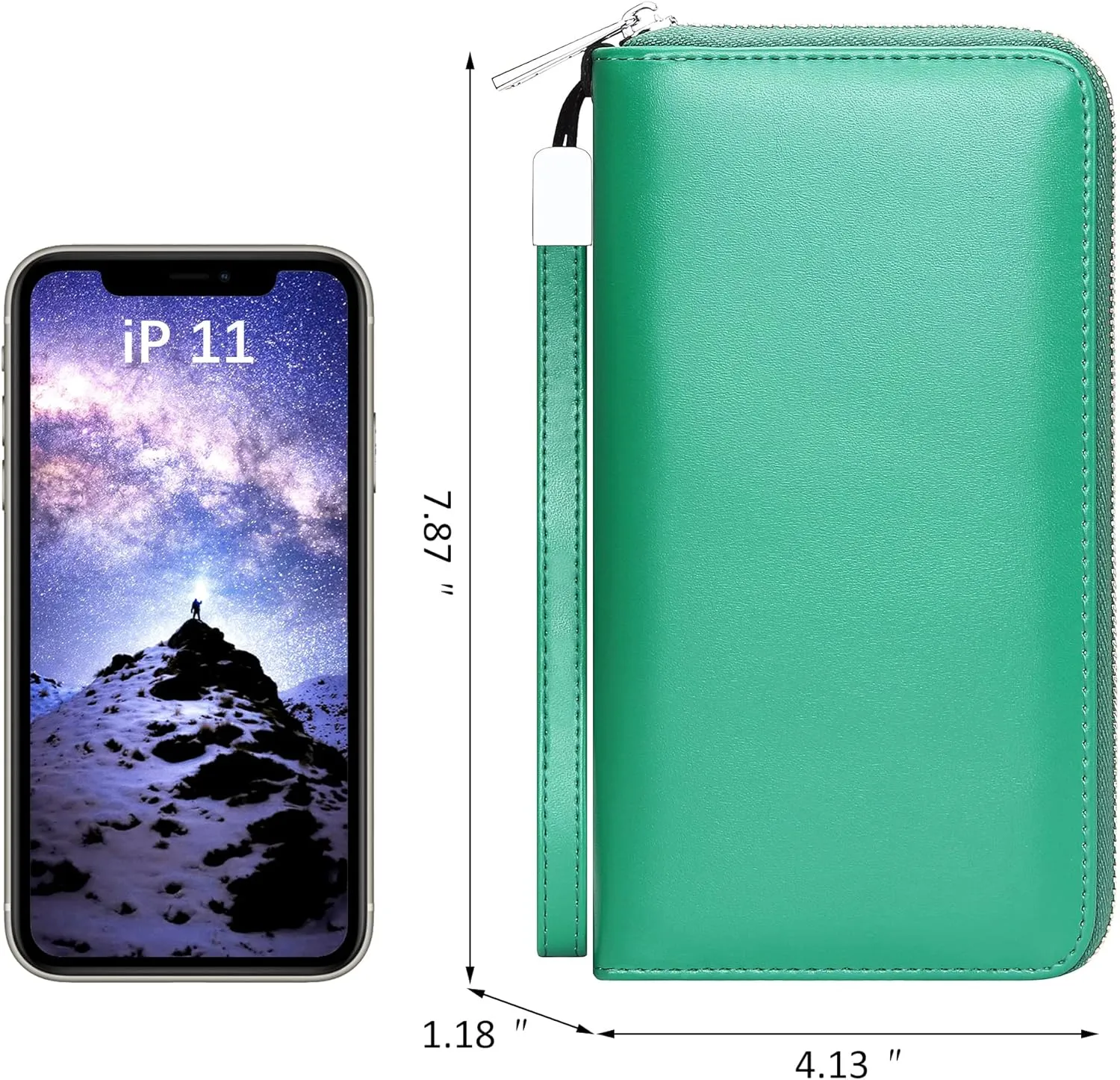 OIDERY Women Large Capacity Credit Card Wallet RFID Blocking with Removable Wristlet