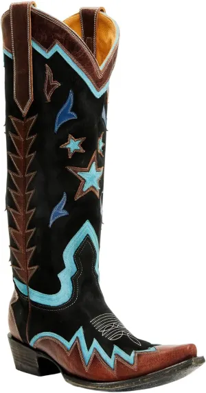Old Gringo Women's Headliner Outlay Tall Western Boot Snip Toe Black 8 1/2 M US