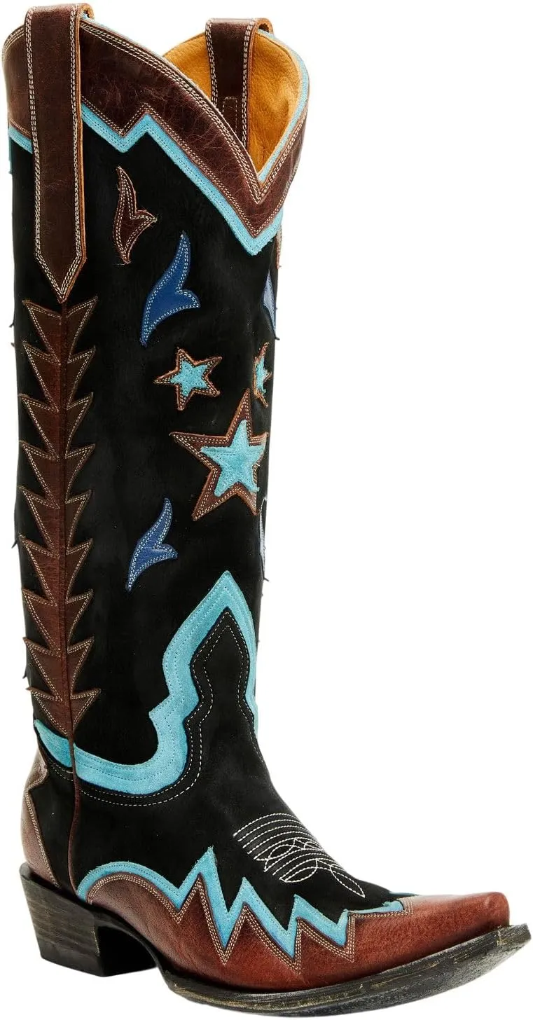 Old Gringo Women's Headliner Outlay Tall Western Boot Snip Toe Black 8 1/2 M US