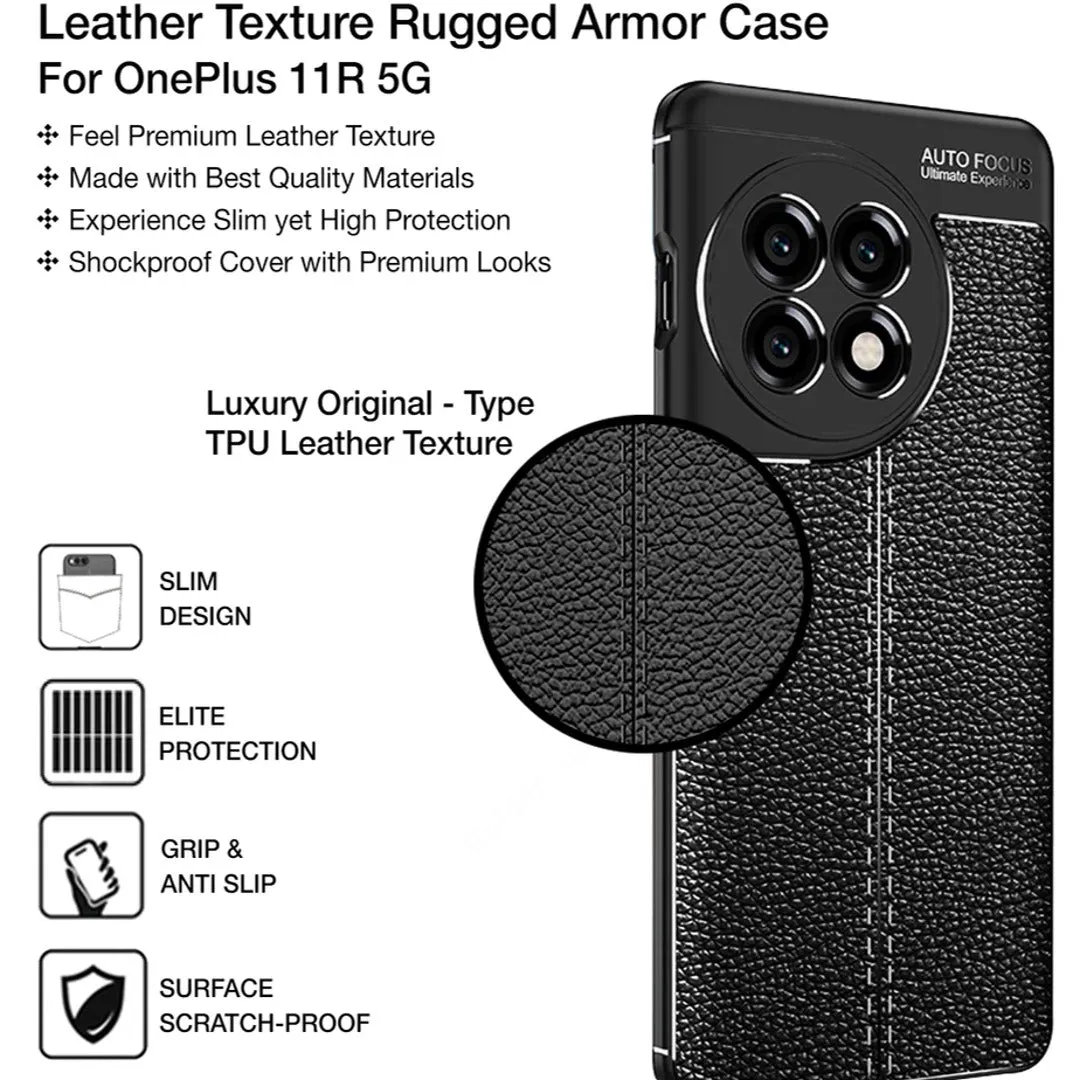 OnePlus 13 Sleek Urban Leather Ring Holder Case
