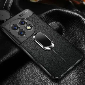 OnePlus 13 Sleek Urban Leather Ring Holder Case