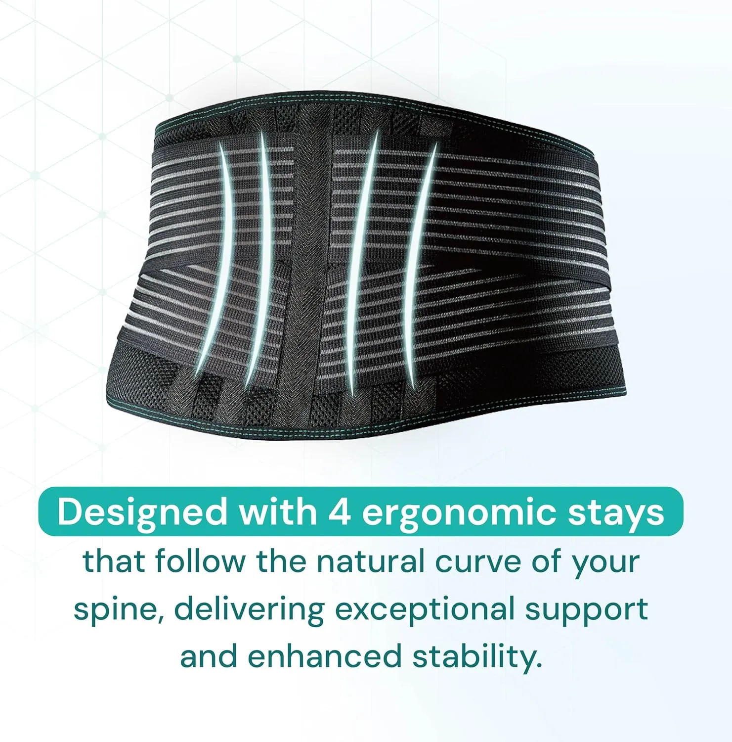 OPPO RW501 Breathable Back Stabilizer with Flexible Stays - Lower Back Pain Relief, Sciatica Pain Relief, Herniated Disc Relief, and Weight Lifting (Black, L/XL, 1-Pack)