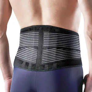 OPPO RW501 Breathable Back Support Belt - Back Stabilizer with Flexible Stays - Relief for Lower Back Pain, Herniated Disc, Sciatica, Scoliosis and Heavy Lifting Work (Black, S/M)