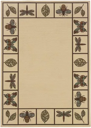 Oriental Weavers Montego 2'5" x 4'5" Machine Woven Rug in Ivory