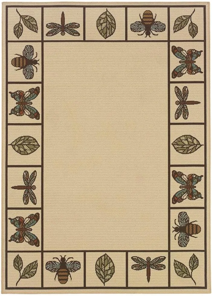 Oriental Weavers Montego 2'5" x 4'5" Machine Woven Rug in Ivory