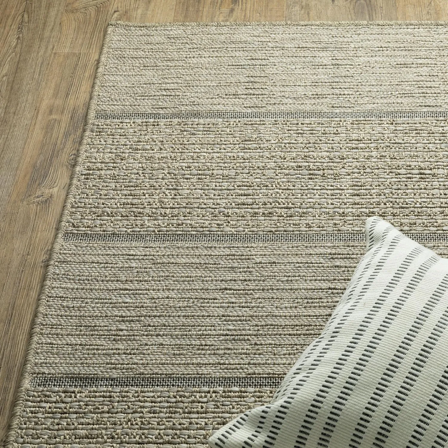 Oriental Weavers Tortuga Indoor/Outdoor Rug - TR01A - 1'10" x 7'6" - in Tan/Beige - Classic Casual Style, Water, Stain and Fade Resistant, Hose Clean, Patio, Outdoor Living Area Rug
