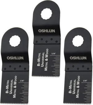 Oshlun MMR-0103 1-1/3-Inch Universal Bi-Metal Oscillating Tool Blade for Rockwell or Worx SoniCrafter Hex, 3-Pack