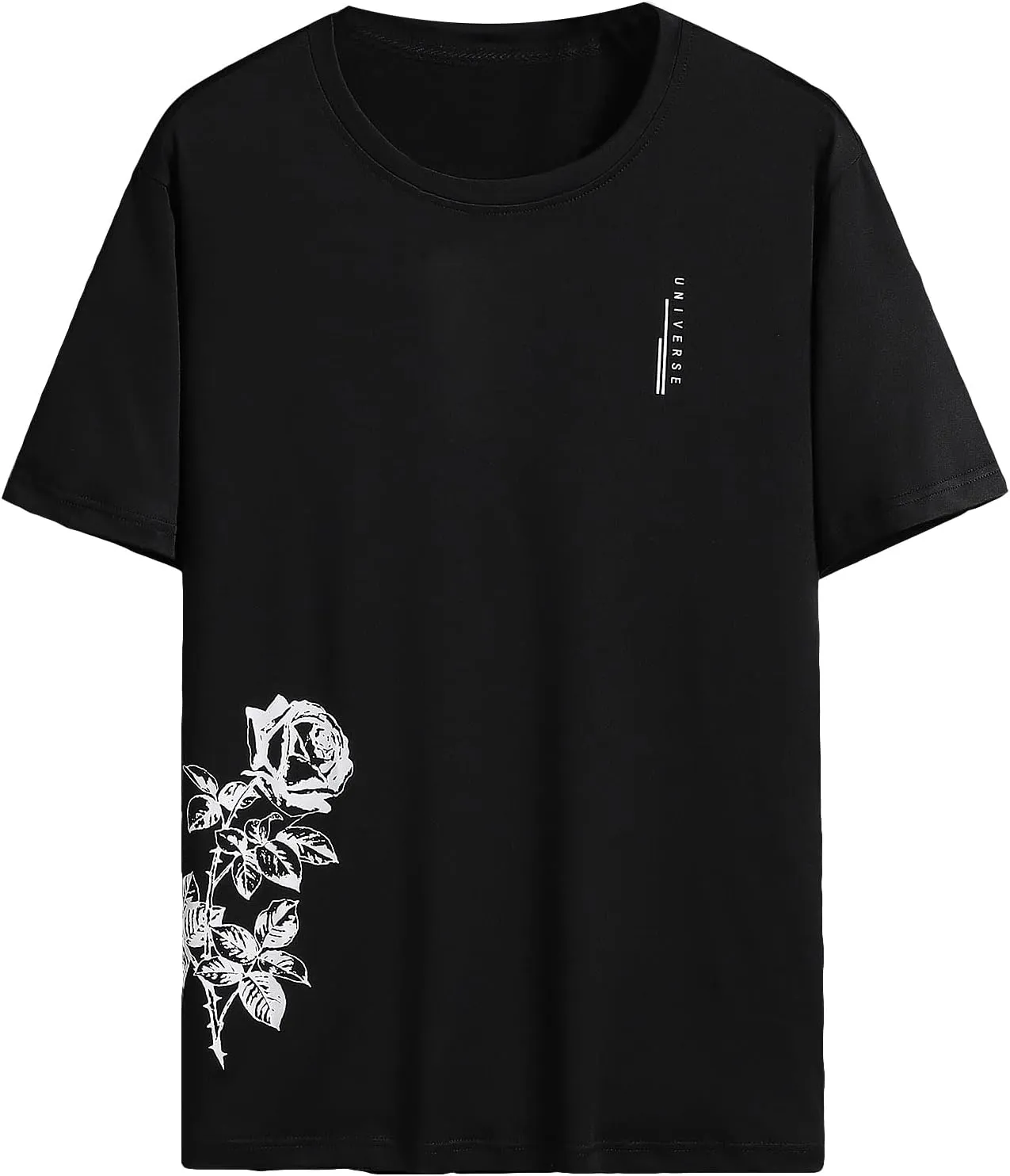 OYOANGLE Men's Summer Graphic Short Sleeve Crewneck T-Shirt Tee Shirts