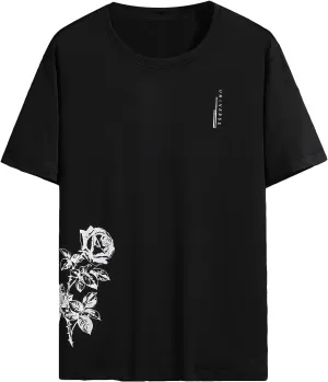 OYOANGLE Men's Summer Graphic Short Sleeve Crewneck T-Shirt Tee Shirts