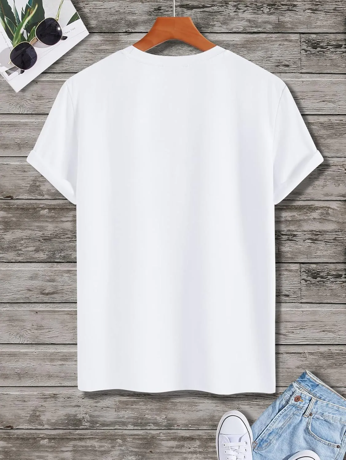 OYOANGLE Men's Summer Graphic Short Sleeve Crewneck T-Shirt Tee Shirts