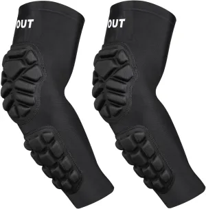 Padded Arm Sleeves Elbow Forearm Crashproof Pads Protection for Football Basketball Volleyball Soccer 2 Pack