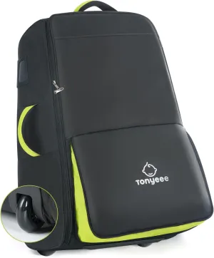 Padded Stroller Bag for Airplane Compatible With UPPAbaby Vista, Vista V2, Cruz & Cruz V2, Minu & Minu 2, Gate Check Stroller Travel Bag with Wheels, Rolling Expanded Stroller Cover, Black