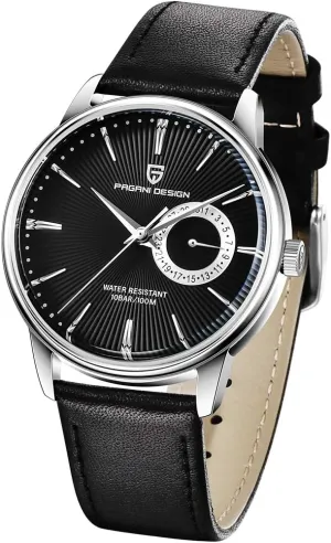 PAGANI DESIGN Men’s Watches Casual Leather Quartz Wrist Watch for Men Waterproof Business Dress Unique Watches Japanese Movement