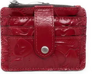 Patricia Nash Tooled Leather Cassis ID Card Case Wallet, Lava