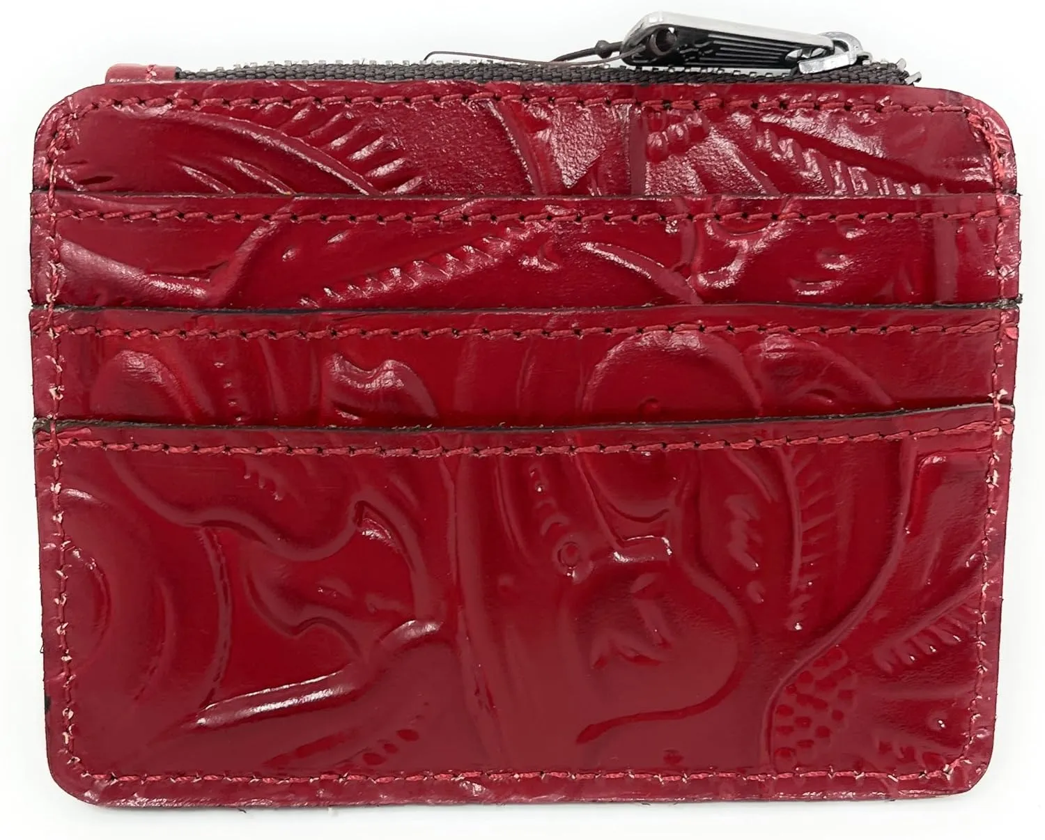 Patricia Nash Tooled Leather Cassis ID Card Case Wallet, Lava
