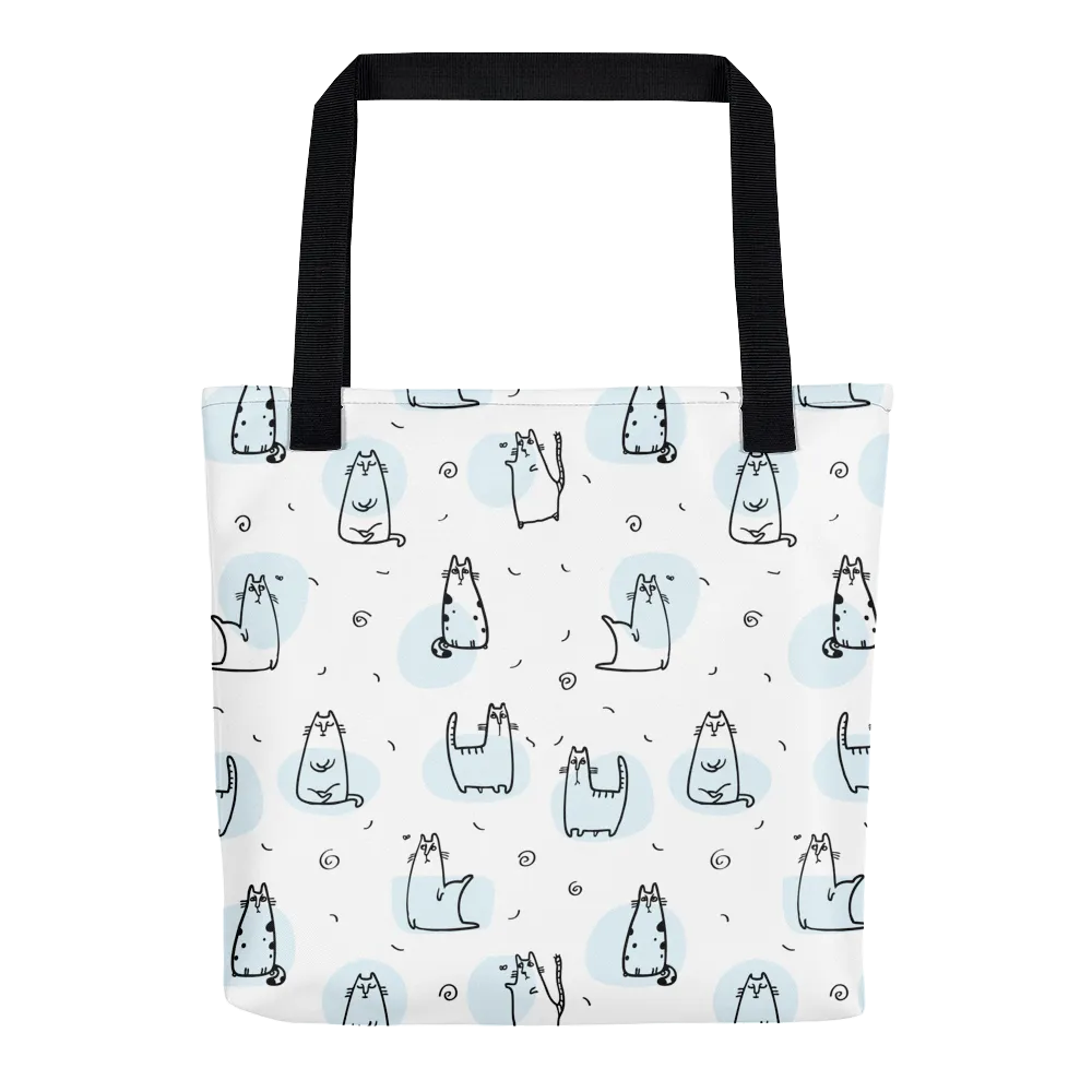 Pattern Cat 'Cool Cat Eggshell' Tote bag