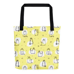 Pattern Cat 'Cool Cat Lemon' Tote bag