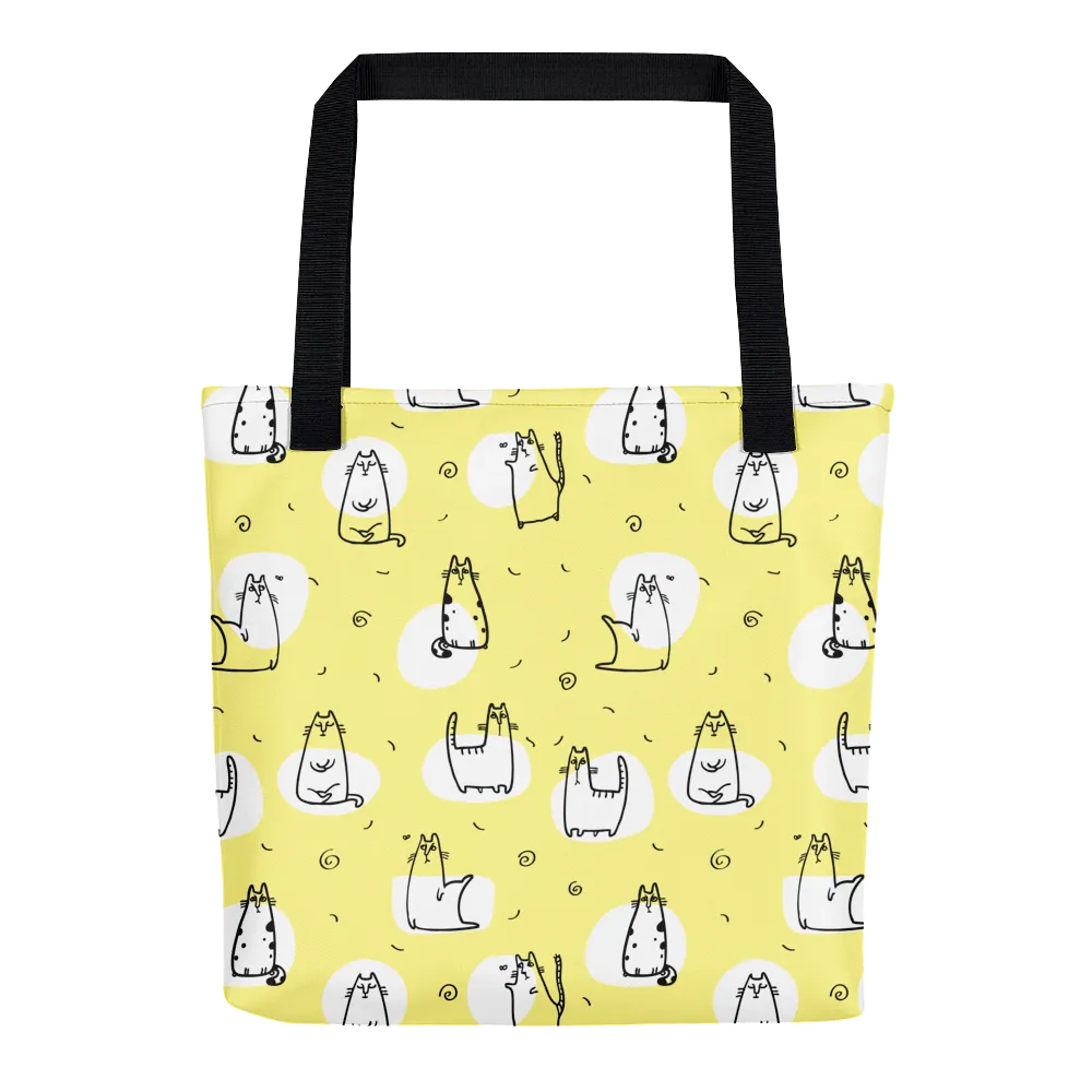 Pattern Cat 'Cool Cat Lemon' Tote bag
