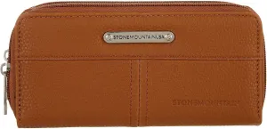 Pebble Ludlow Double Zip Around Wallet, Tan