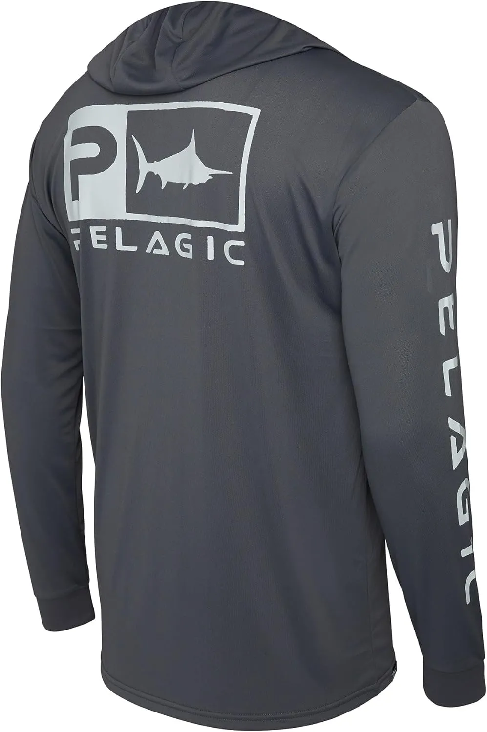 PELAGIC Apparel Men's Aquatek Rusted Icon Hooded Fishing Shirt