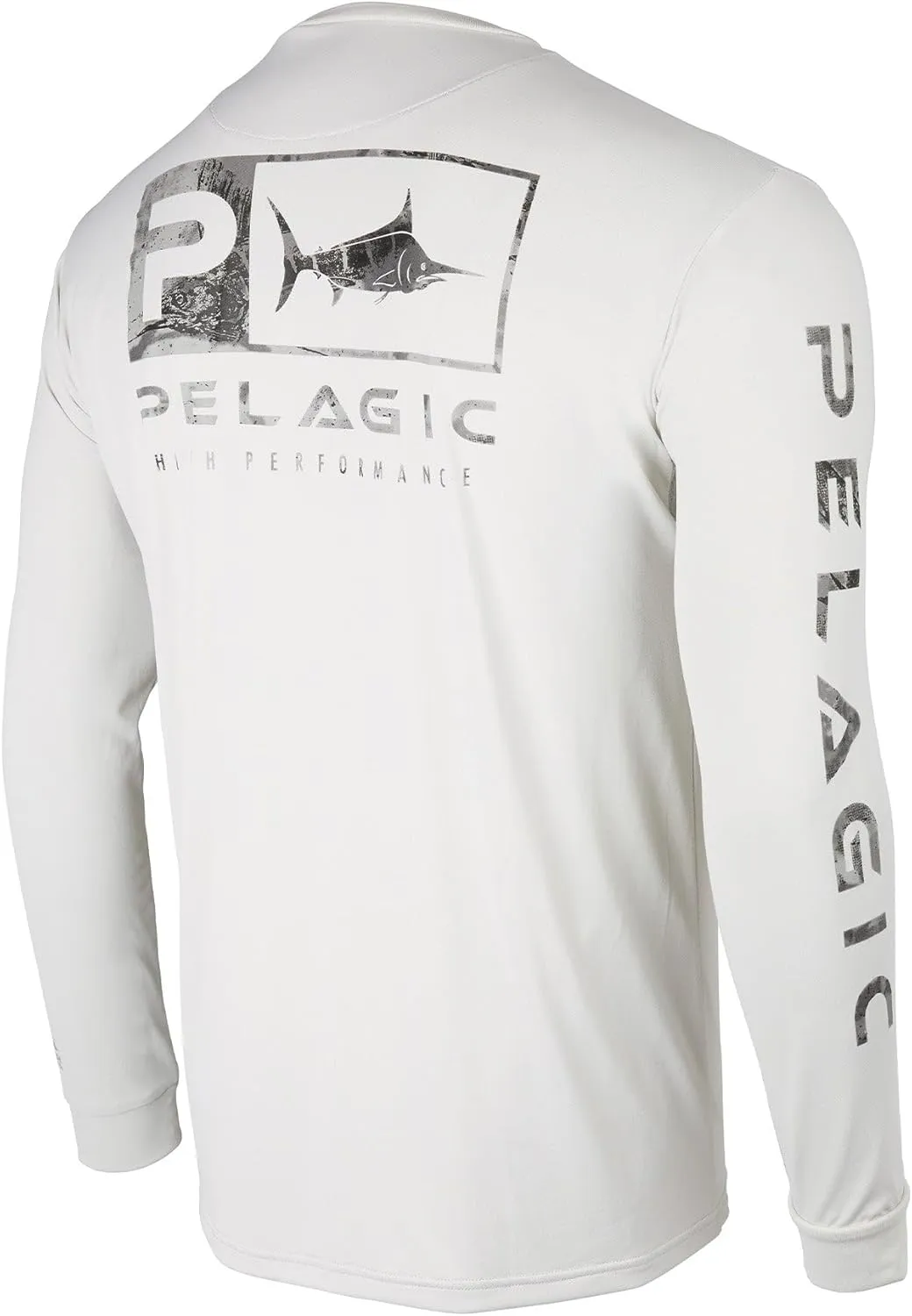 PELAGIC Men's Aquatek Icon Fishing Shirt, Long Sleeve, UPF 50  Protection, Ultra Soft Feel
