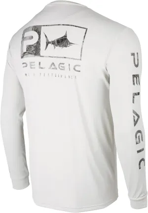 PELAGIC Men's Aquatek Icon Fishing Shirt, Long Sleeve, UPF 50  Protection, Ultra Soft Feel