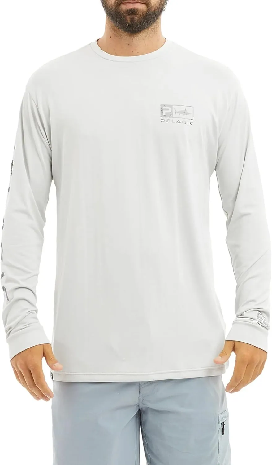 PELAGIC Men's Aquatek Icon Fishing Shirt, Long Sleeve, UPF 50  Protection, Ultra Soft Feel