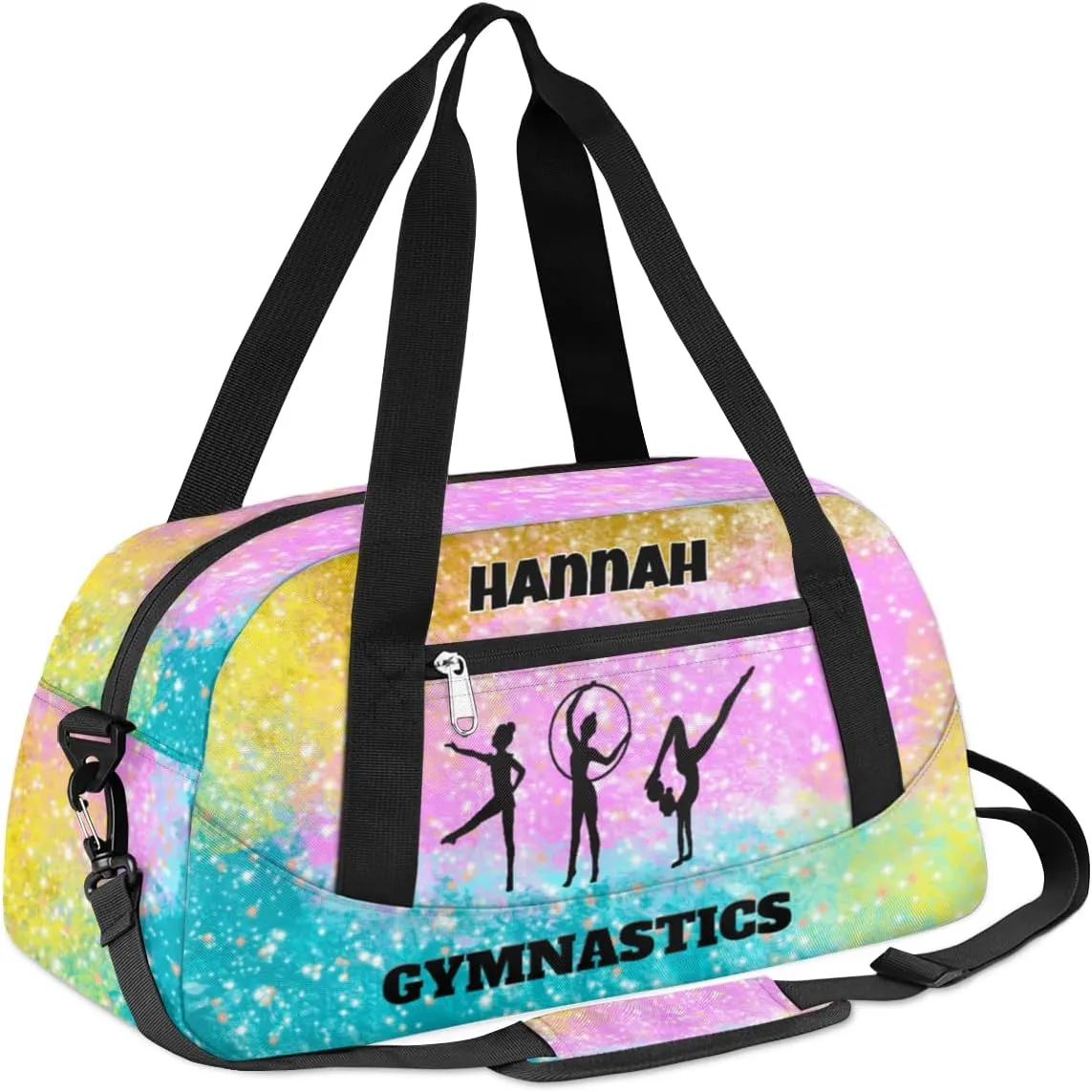 Personalized Ballet Duffle Bag for Girls, Teens Kids Overnight Travel Sleepover Bag Sports Gym Bags