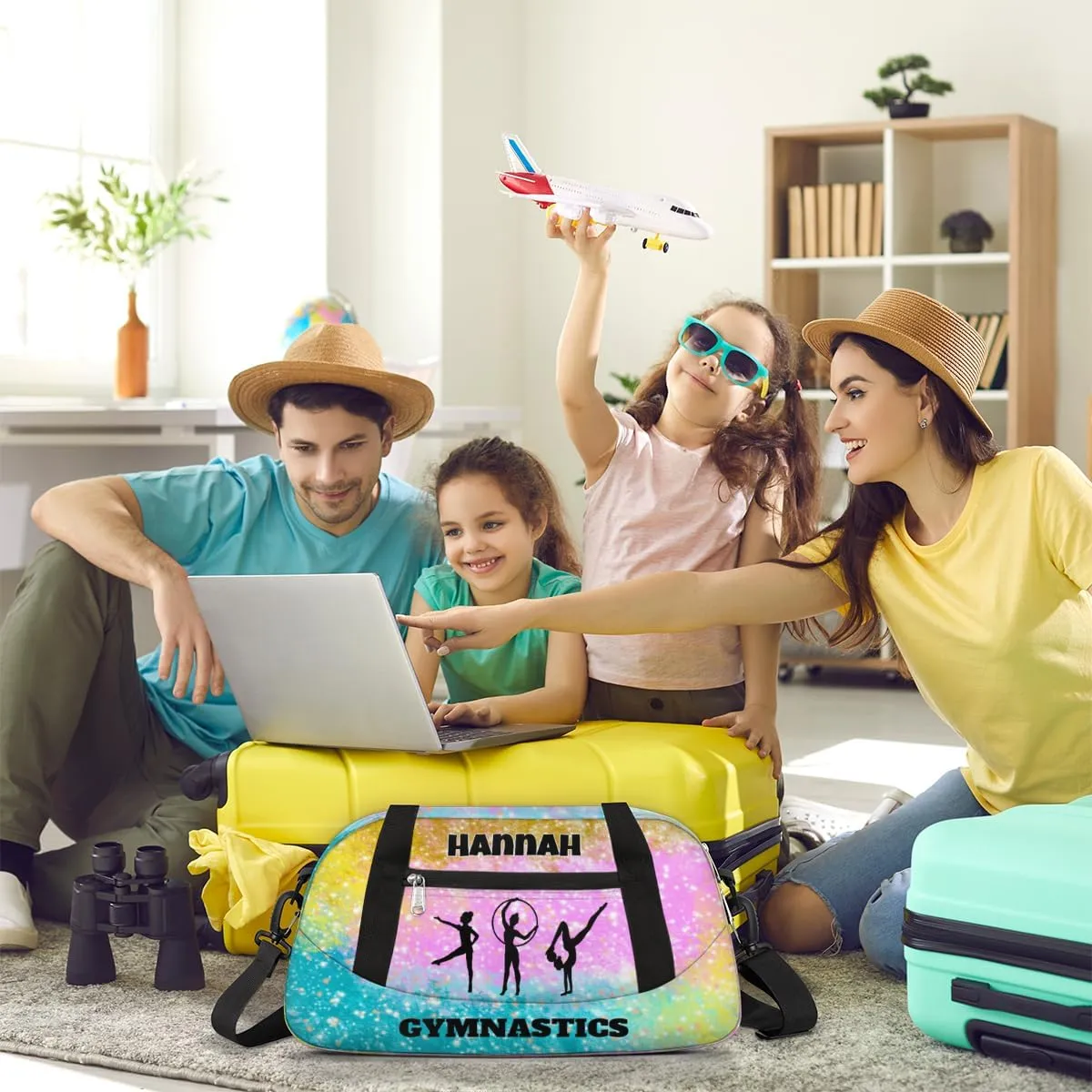 Personalized Ballet Duffle Bag for Girls, Teens Kids Overnight Travel Sleepover Bag Sports Gym Bags