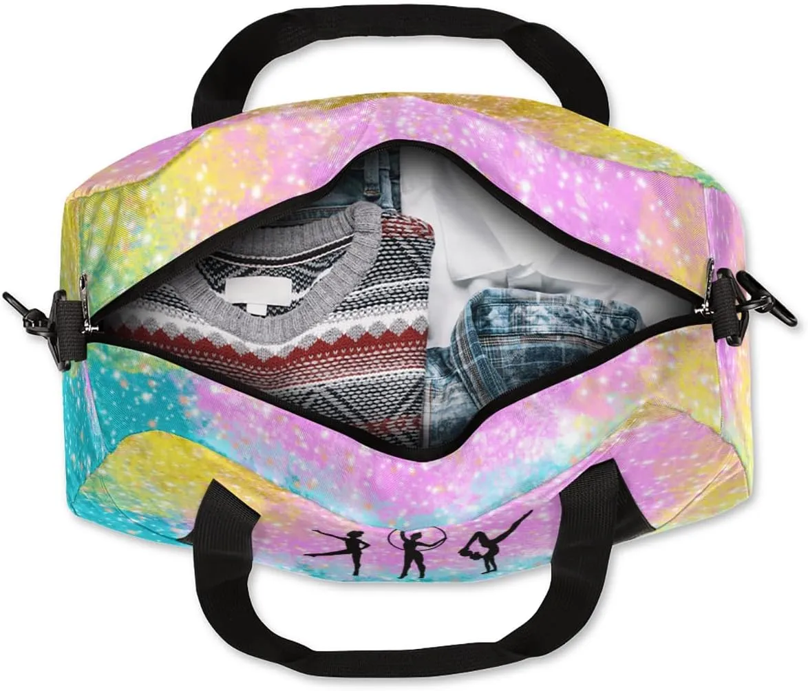 Personalized Ballet Duffle Bag for Girls, Teens Kids Overnight Travel Sleepover Bag Sports Gym Bags