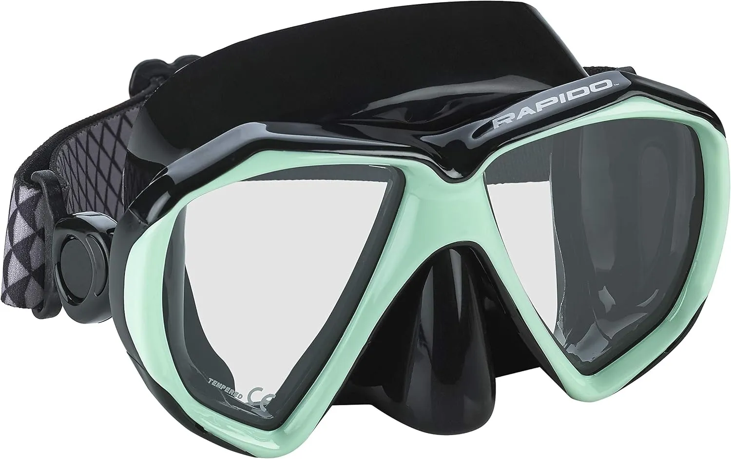Phantom Aquatics Rapido Italian Design Superior Comfort Silicone Scuba Snorkel Mask Dry Snorkel Set with Snorkeling Gear Carry Bag - Great Travel Snorkel Set