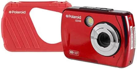 Polaroid IS048 Waterproof Instant Sharing 16 MP Digital Portable Handheld Action Camera, Red