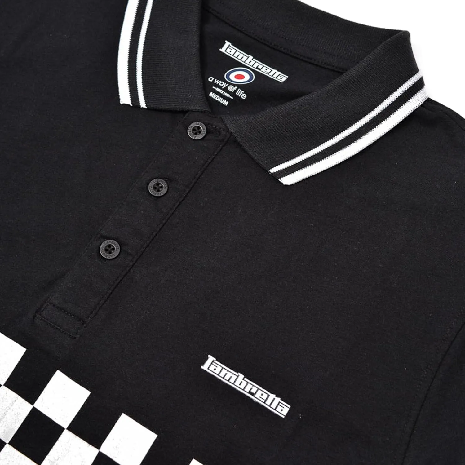Polo Shirt Mens Khaki Two Tone Panel Mod Ska Skinhead