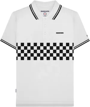Polo Shirt Mens Khaki Two Tone Panel Mod Ska Skinhead