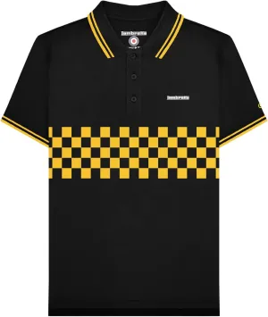 Polo Shirt Mens Khaki Two Tone Panel Mod Ska Skinhead