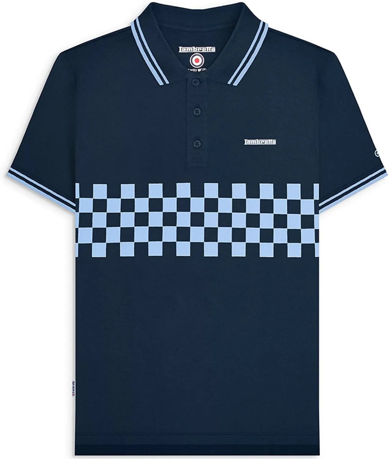 Polo Shirt Mens Khaki Two Tone Panel Mod Ska Skinhead