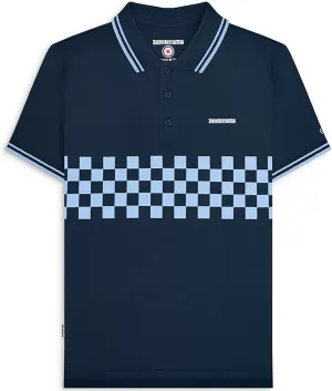 Polo Shirt Mens Khaki Two Tone Panel Mod Ska Skinhead