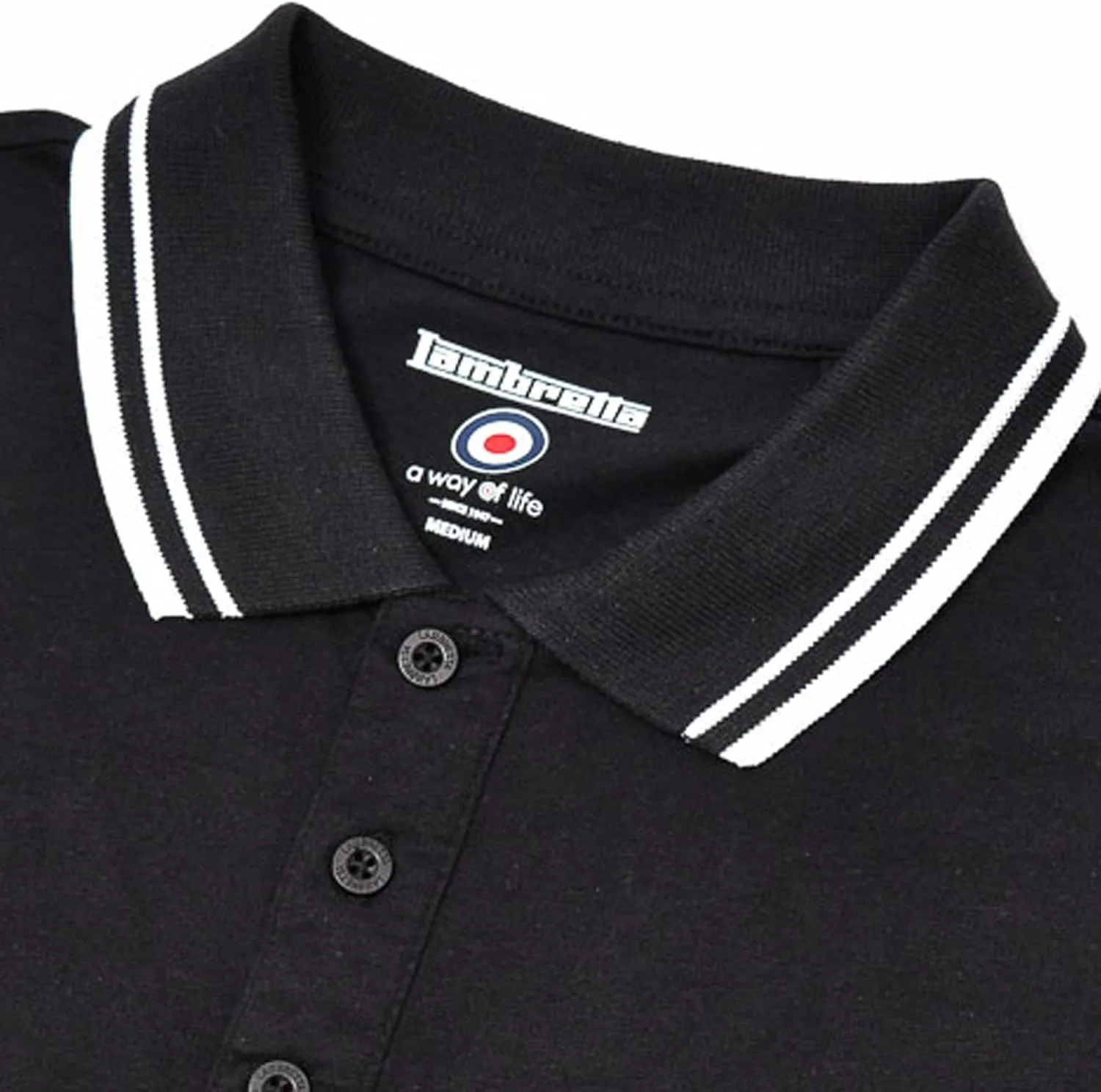 Polo Shirt Mens Khaki Two Tone Panel Mod Ska Skinhead