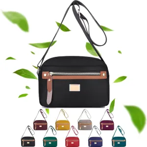 Popularate Nylon Crossbody Bag, Popularate Waterproof Nylon Crossbody Bag, Purses with Multi Pockets Suitable for Every Lady