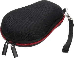 Portable Storage Case for Speaker Hard Shockproof Protection with Mesh Pocket for Accessories Travel Friendly Design Black