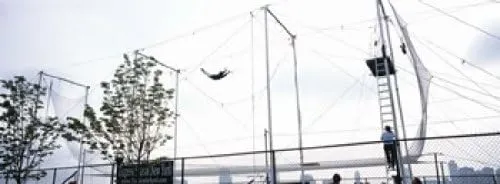 Posterazzi Trapeze School Hudson River Park NYC City New York State USA Poster Print, (18 x 7)